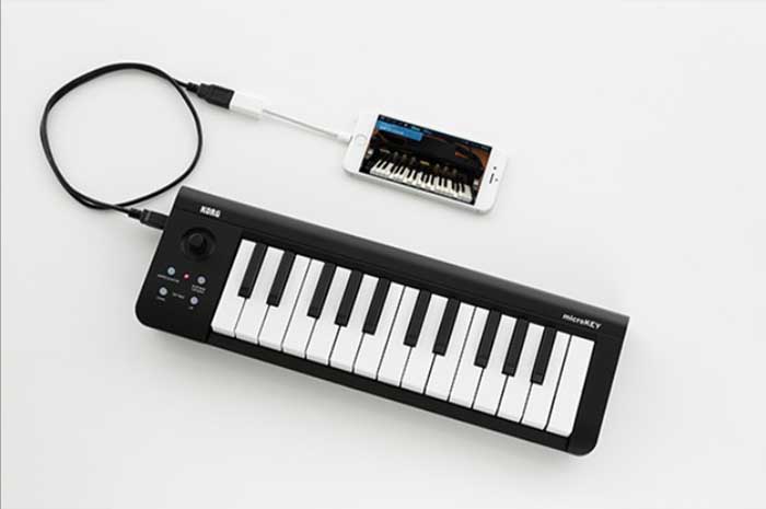 Đàn Midi Korg Microkey 2 49 key có thể tương thích được với các thiết bị điện tử thông minh 