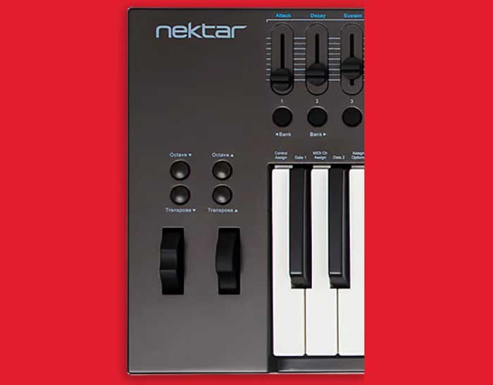 Các fader của Đàn Midi Nektar Impact LX25+ - Chính hãng