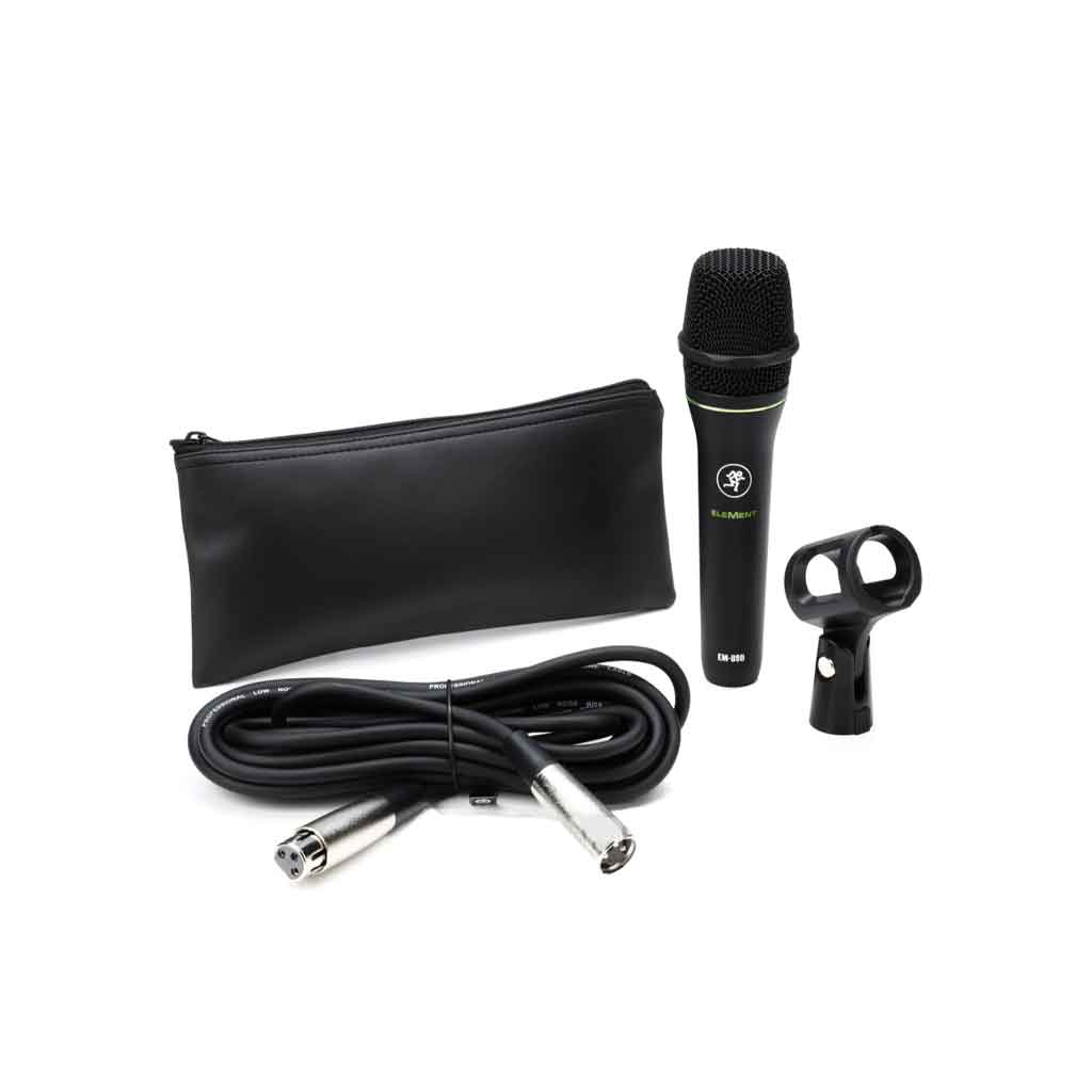 Mackie EM-89D Dynamic Vocal Microphone hình đang được miêu tả chụp chi tiết chộn bộ từ linh kiện của sản phẩm 