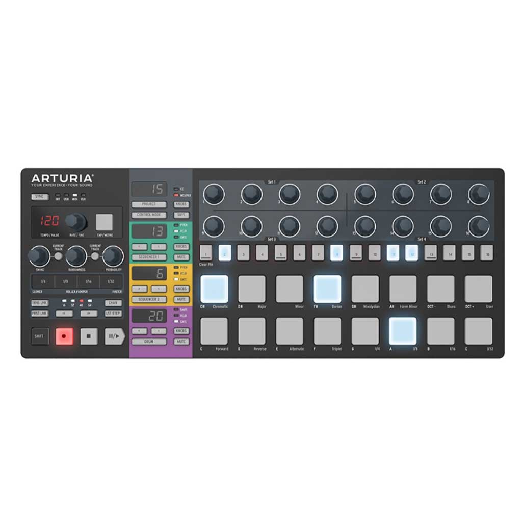 Mặt chính diện của Bàn Midi Arturia Beatstep Pro