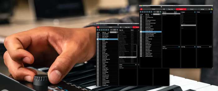 Các núm vặn có thể tương thích với các phần mềm đi kèm Keyboard controller Nektar Impact GXP49