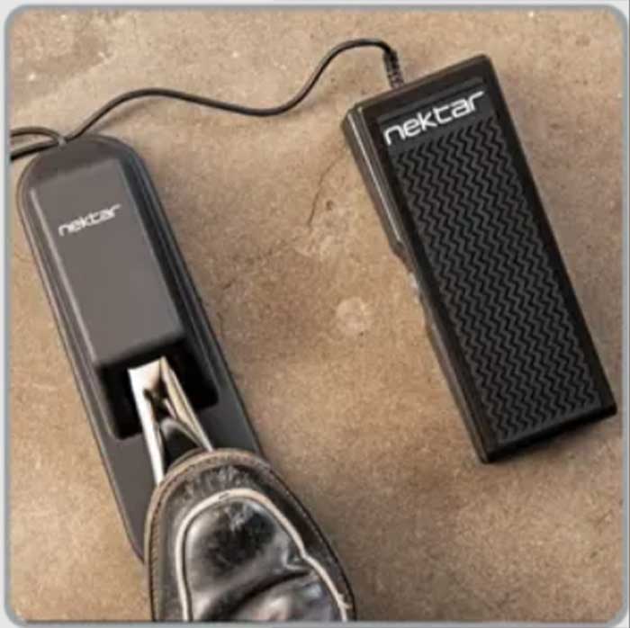 Keyboard controller Nektar Impact GXP88 có thể tích hợp thêm cả Pedal