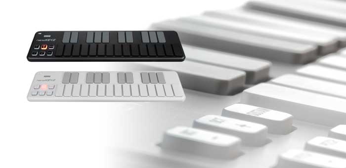 Midi Controller Korg Nanokey 2 có hai màu đen, trắng cho các bạn thoải mái lựa chọn 