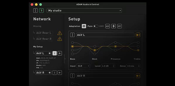 Phần mềm đi kèm loa kiểm âm ADAM Audio A8H 