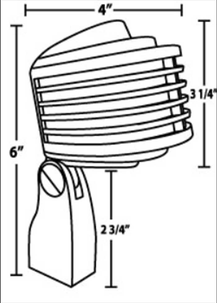 Kích thước của Micro Dynamic Heil Sound The Fin Vocal Microphone 