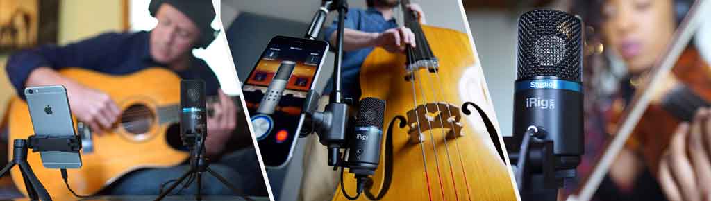 Micro thu âm IK Multimedia iRig Mic Studio thích hợp thu âm cho nhiều nhạc cụ