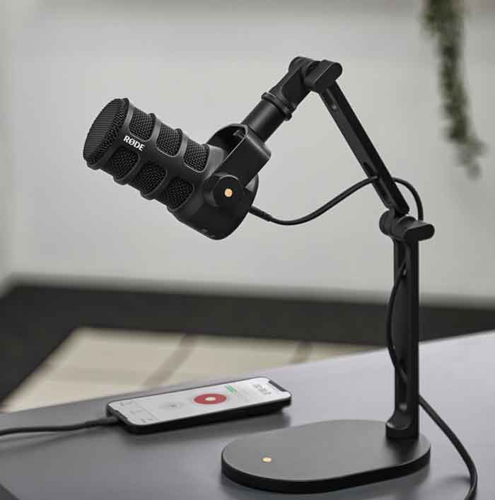Micro Thu âm RODE PodMic USB micro kết nối với điện thoại dễ dàng