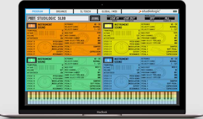 Phần mềm đi kèm MIdi Controller Studiologic SL88 Studio