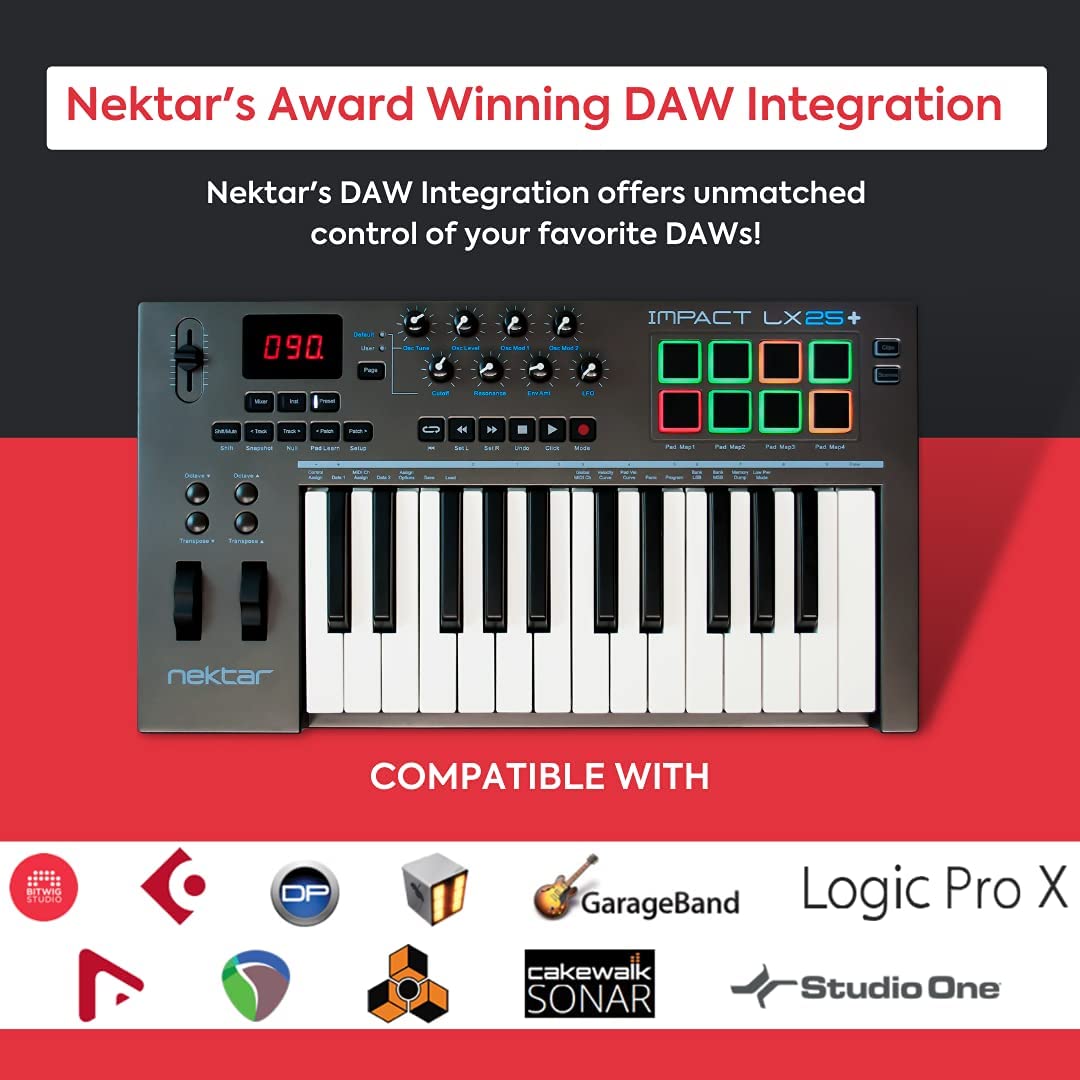 Nektar Impact LX25+keyboard Midi Controller hàng chất giá rẻ 