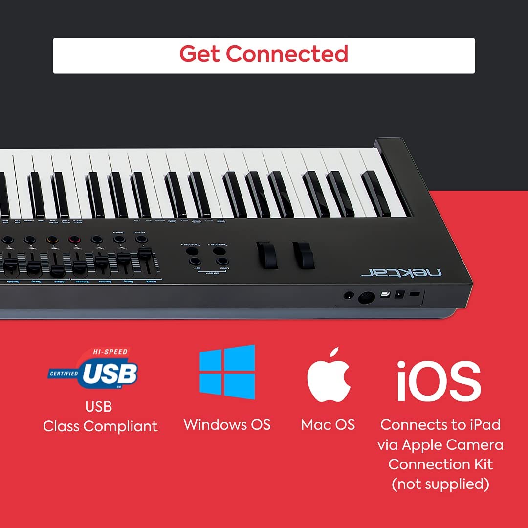 Các cổng có thể kết nối với Bàn phím Midi Nektar Impact LX88+