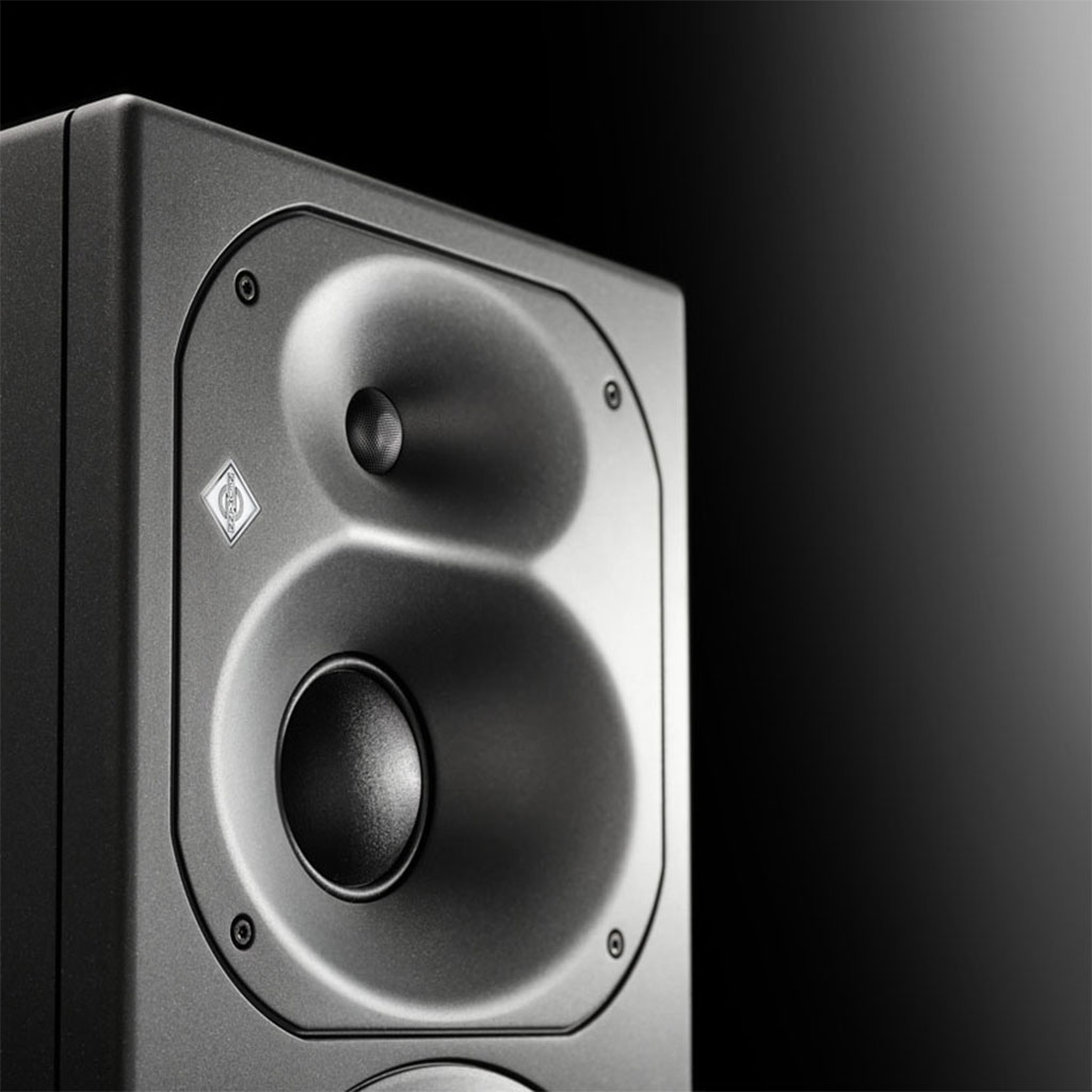 Cận cảnh góc phải của Loa kiểm Âm Neumann KH 420