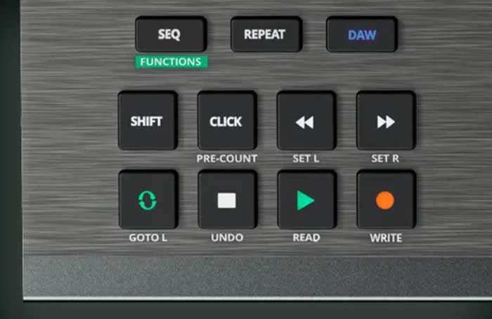 Các nút điều khiển hiện đại của Pad Controller Nektar Aura Beat Composer giúp bạn tiết kiệm thời gian sáng tạo 