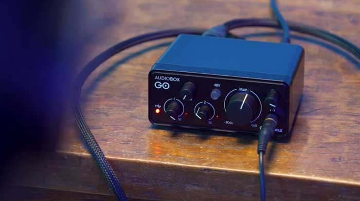 Sound Card PreSonus Audio Box GO với 2 đầu vào và 2 đầu ra đáp ứng đầy đủ các nhu cầu thu âm cơ bản cho nhạc sĩ, producer, hoặc podcaster