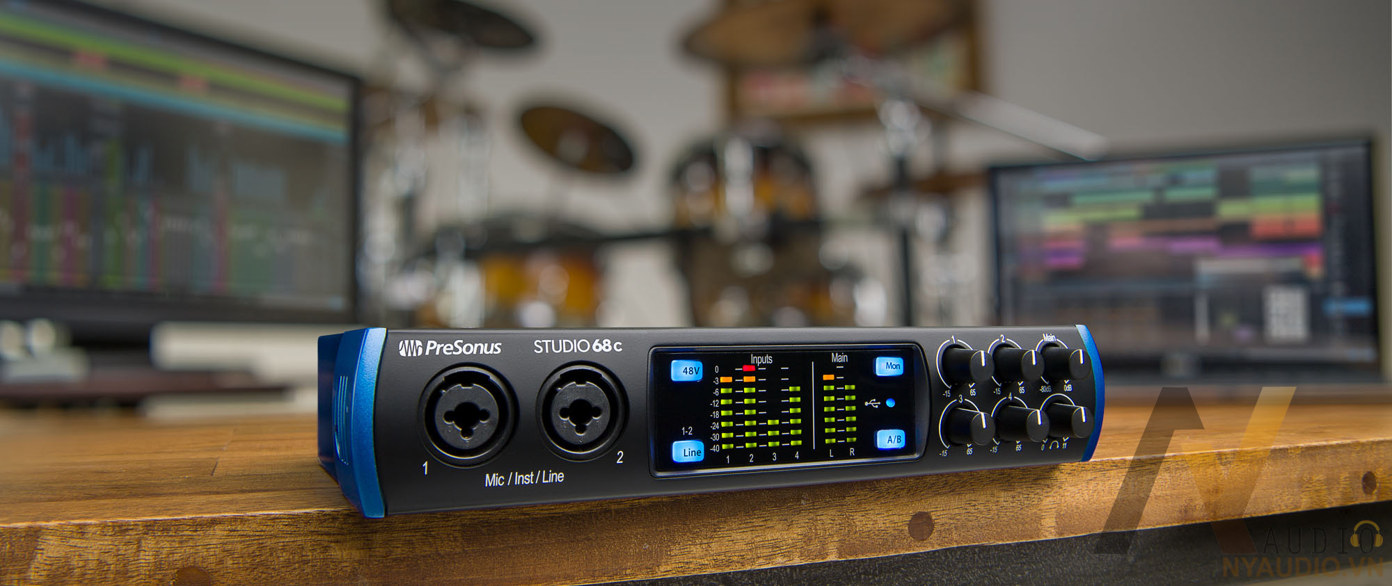 sOUND CARD THU ÂM CHUYÊN NGHIỆP 6 ĐẦU VÀO PRESONUS 68C