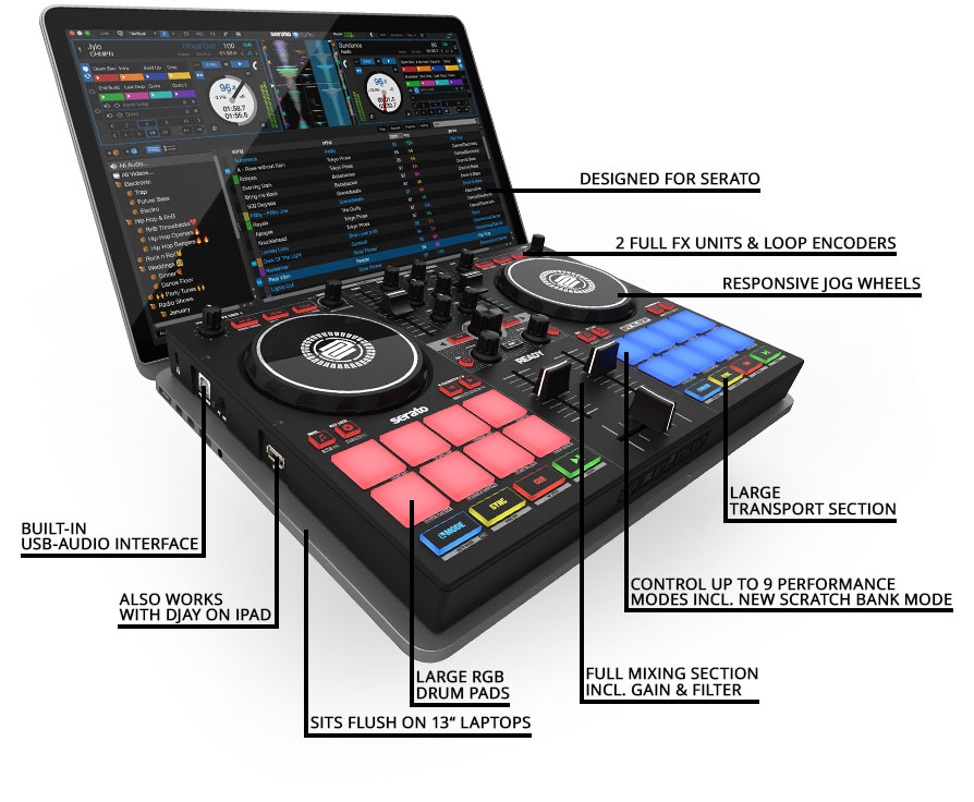 Reloop Ready  DJ Controller 2 channel hàng nhập khẩu chính hãng
