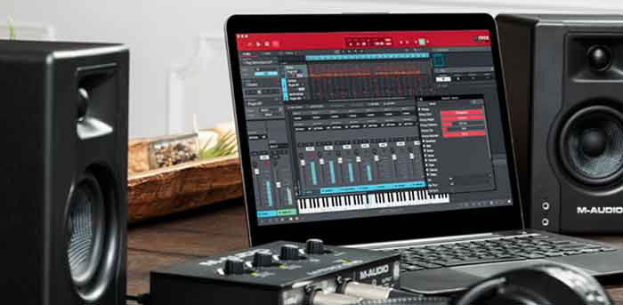 Sound Card M-Audio M-Track Duo có khả năng kết nối linh hoạt với các thiết bị khác như micro, guitar, piano điện, hay thậm chí các thiết bị MIDI