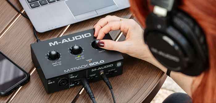 Sound Card M-Audio M-Track Solo có chất lượng âm thanh ổn định và độ trễ cực thấp