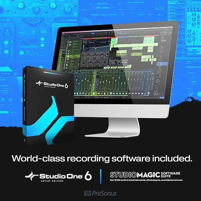 Sound card PreSonus Audiobox iOne USB PC/IOS được tặng kèm bộ phần mềm thu âm