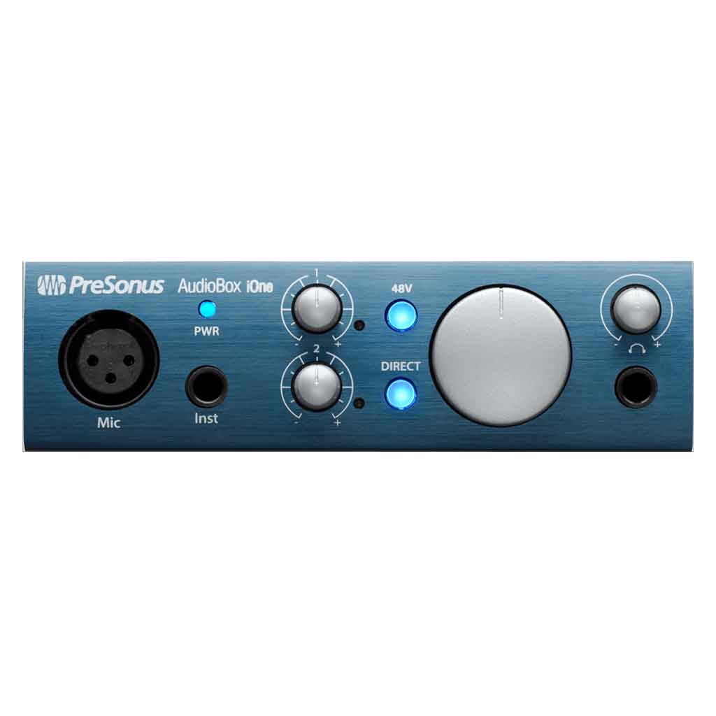 Sound card PreSonus Audiobox iOne USB PC/IOS có đầy đủ các tính năng cơ bản để tạo ra âm thanh chuyên nghiệp