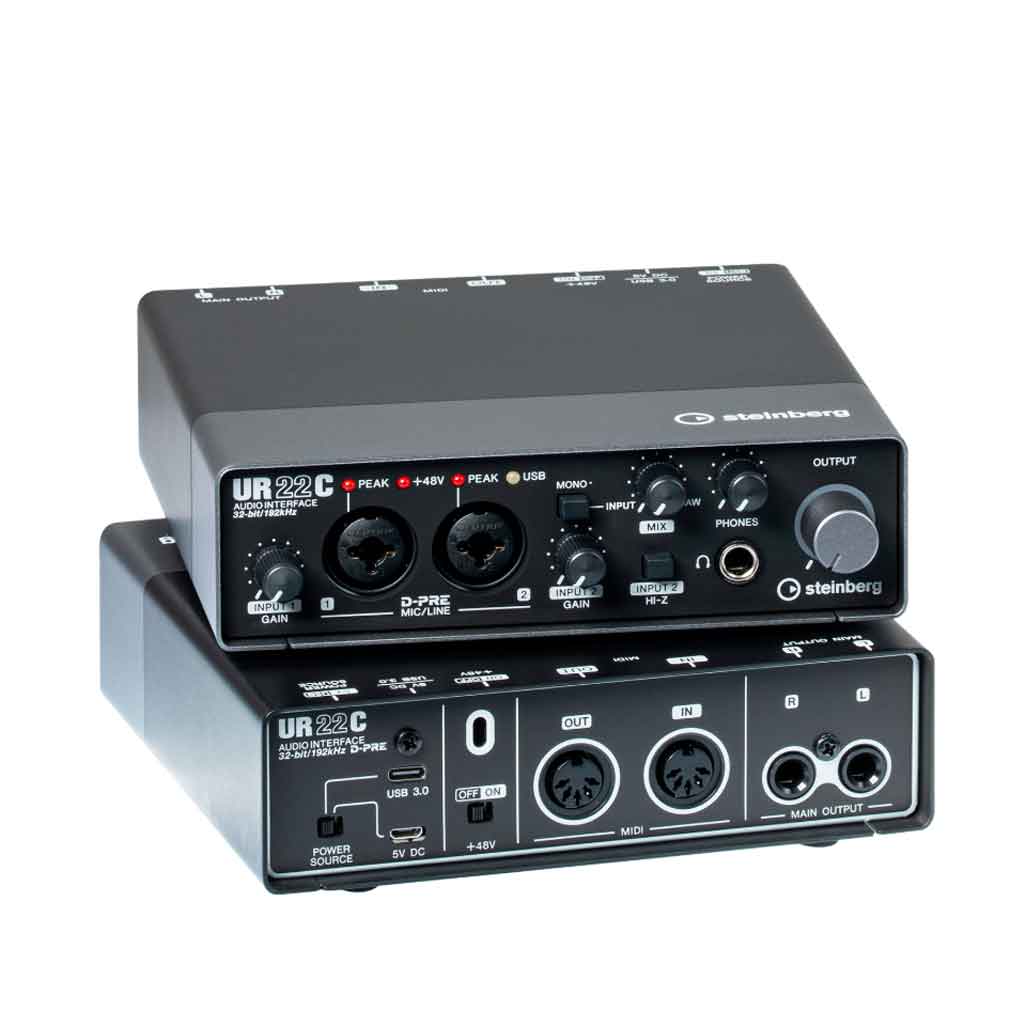 Sound Card Steinberg UR22C 32 bit nhỏ gọn nhưng đầy đủ tính năng để nâng cấp chất lượng âm thanh trong phòng thu 