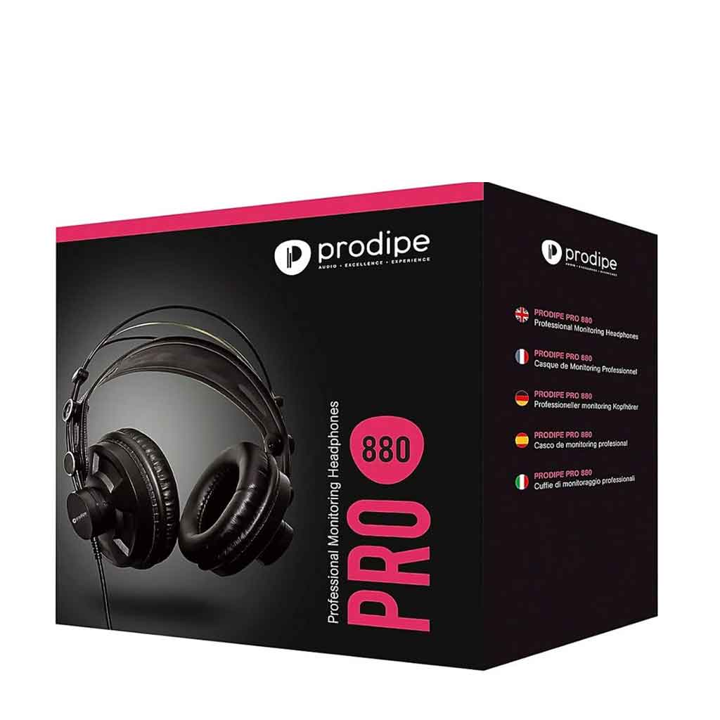 Hộp chứa Tai nghe Phòng thu Prodipe Pro 880 cùng thiết kế logo tạo nên thương hiệu