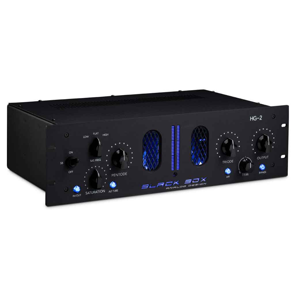 Thiết Bị EQ Tham Số Black Box Analog Design HG-Q hình đang được miêu tả sản phẩm đang được đặt trong khoảng không nền trắng