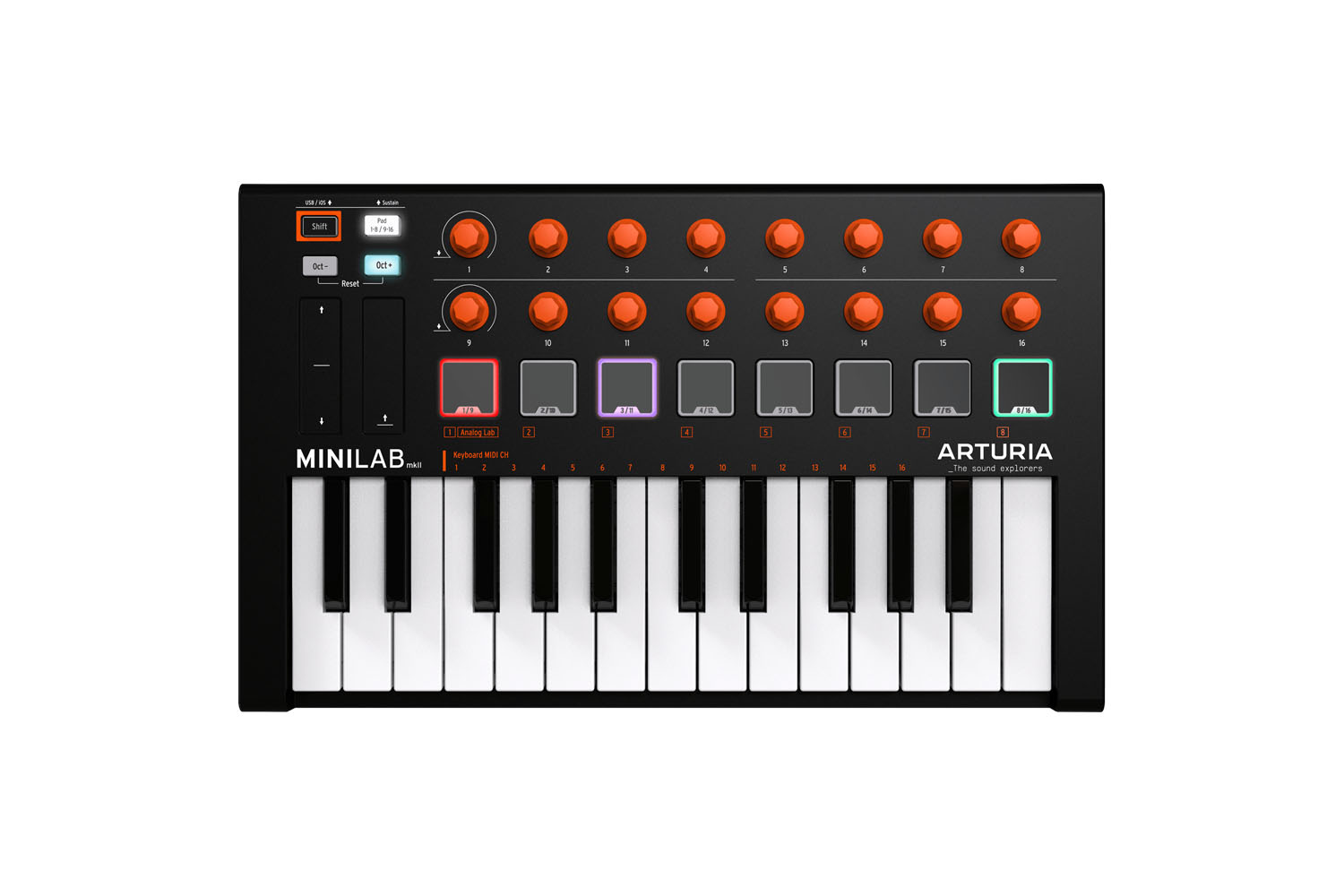 Arturia MiniLab MKII Orange Edition Thiết bị MIDI