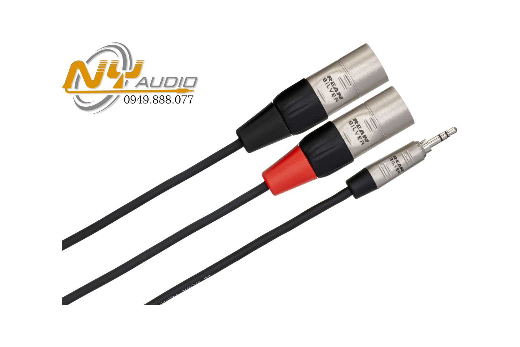 Cáp Hosa Pro Stereo Breakout REAN 3.5mm TRS to Dual XLR3M