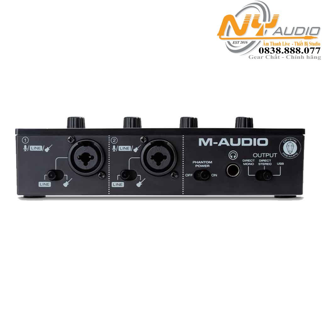 Sound card M-Audio M-Track Duo | USB 2.0 Audio Interface - 2 x 2 - 16bit - Chuyên thu âm cho home studio