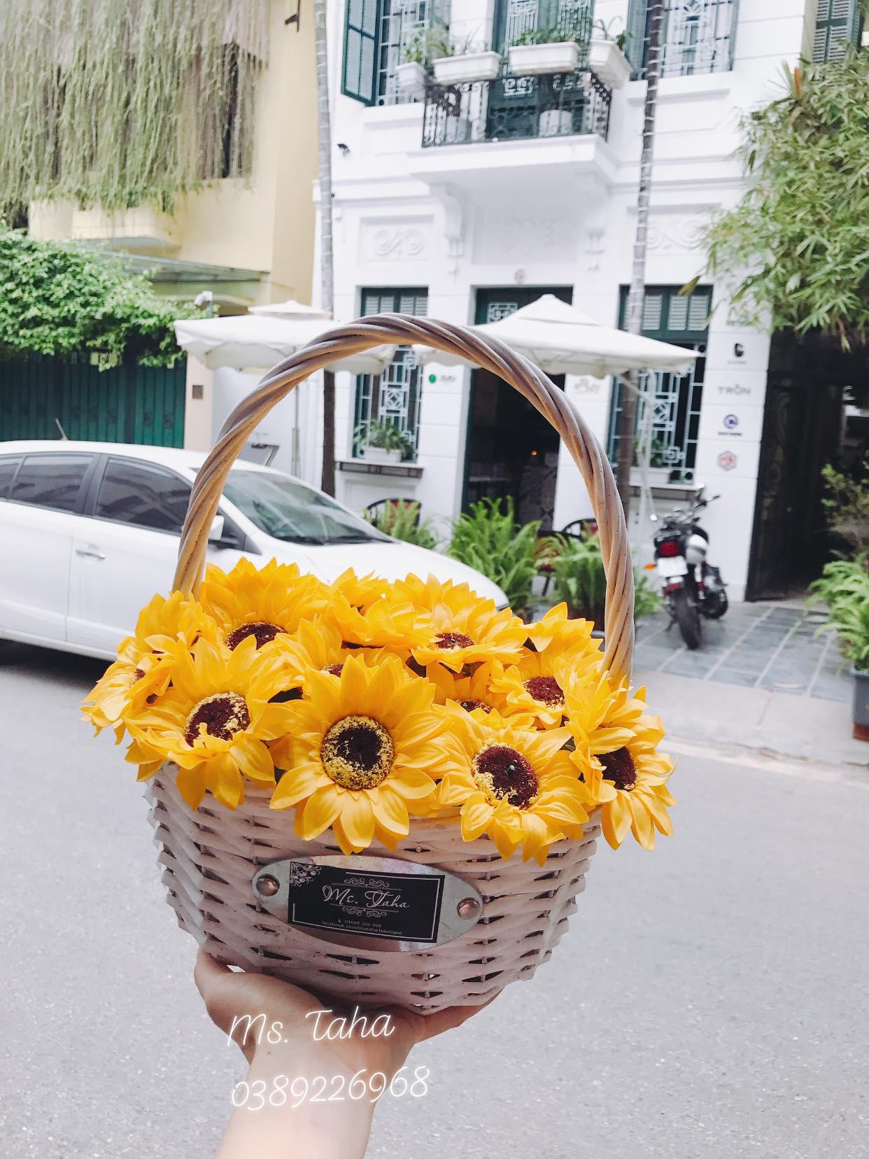 Giỏ hoa hướng dương