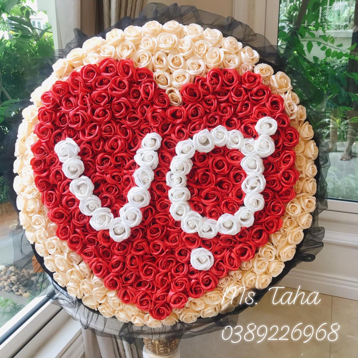 300 bông trái tim chữ Vợ