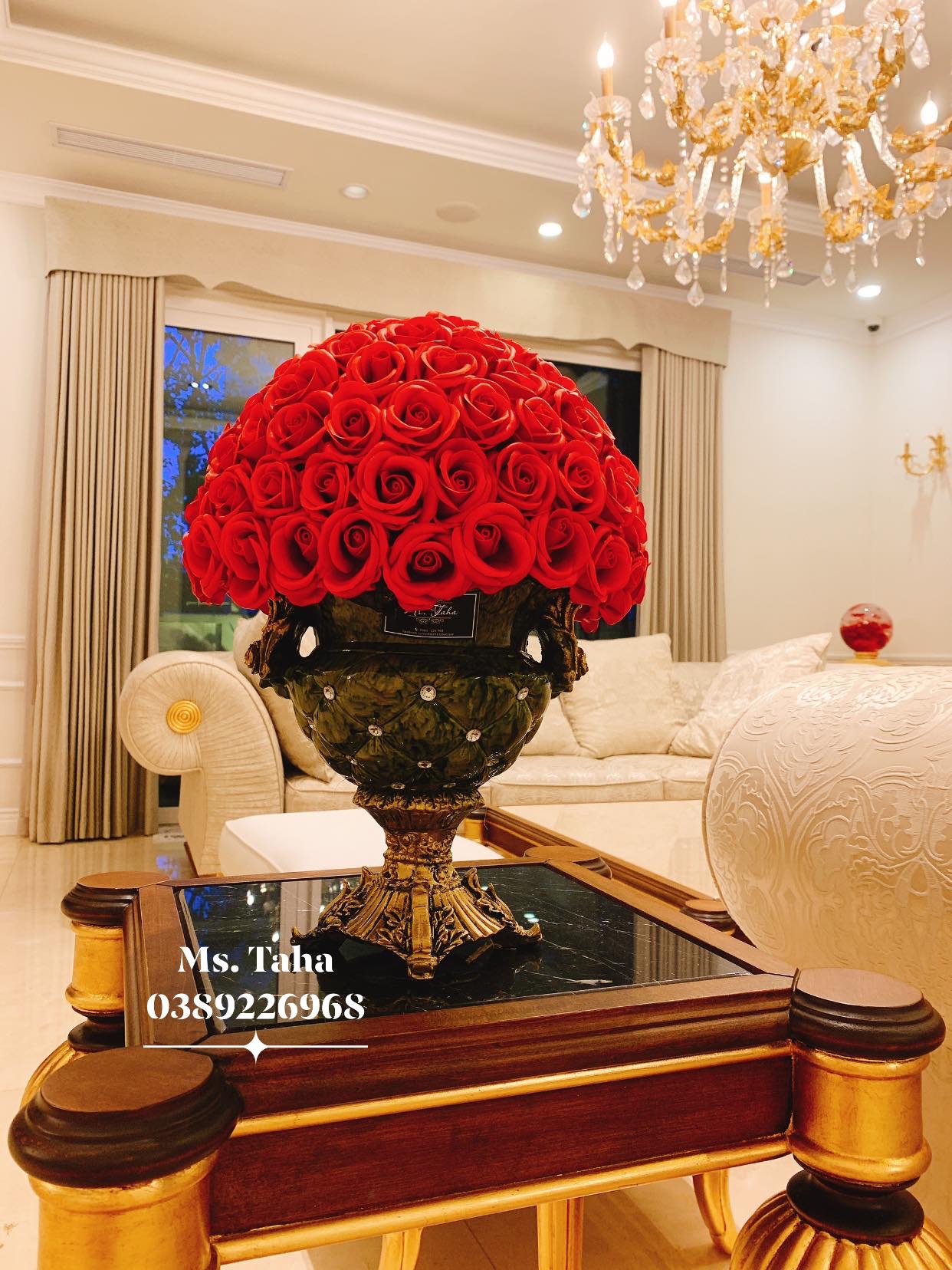 Bình Hoa Hồng Châu Âu 1.5X-Đỏ