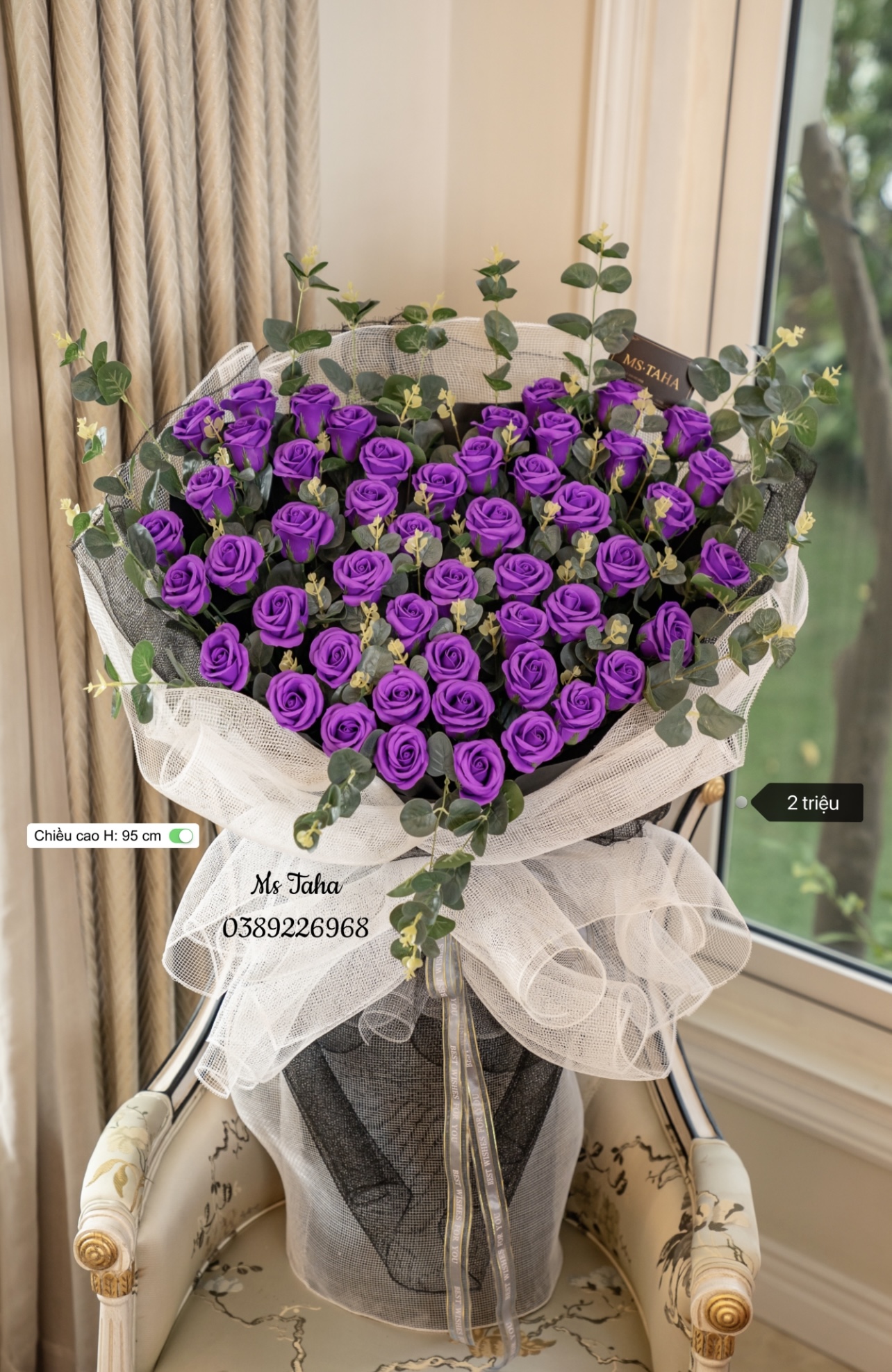Bó tim lá 2X-Dark Purple