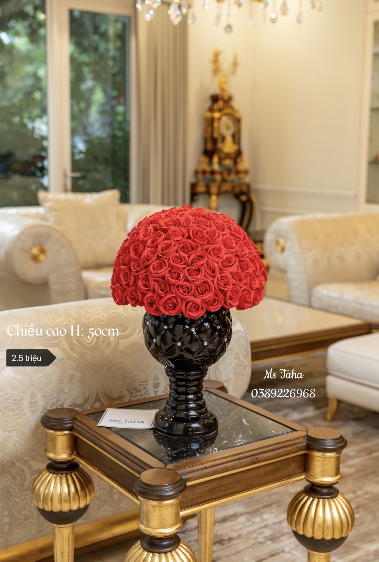 Bình Hoa Hồng Châu Âu 2.5X- Đỏ