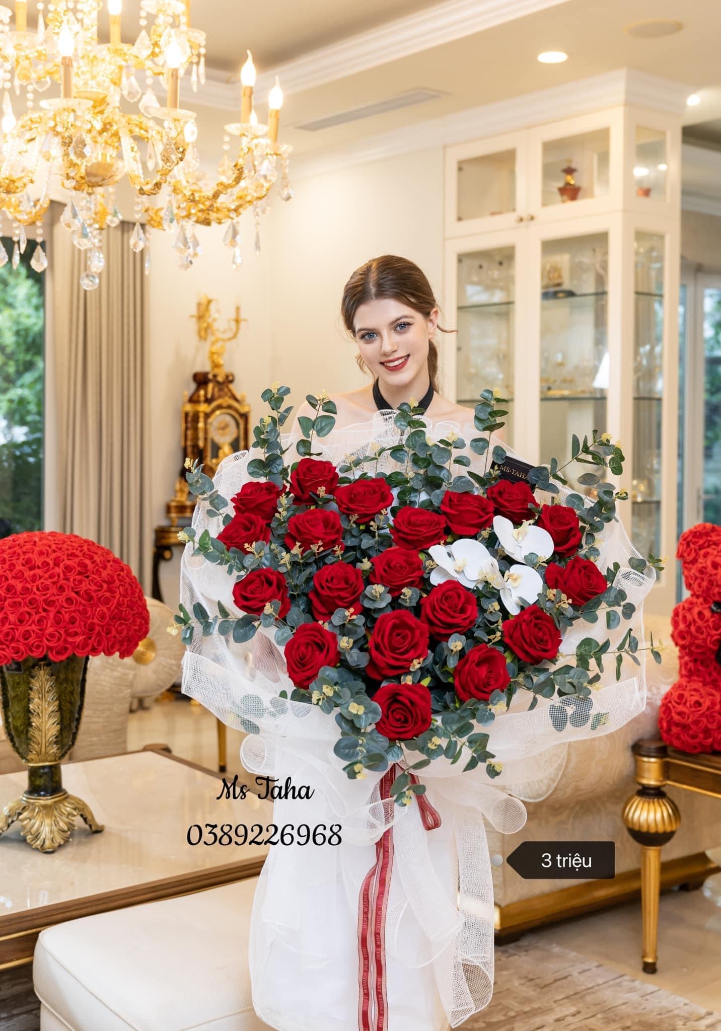 Bó lụa Trái tim 3XT