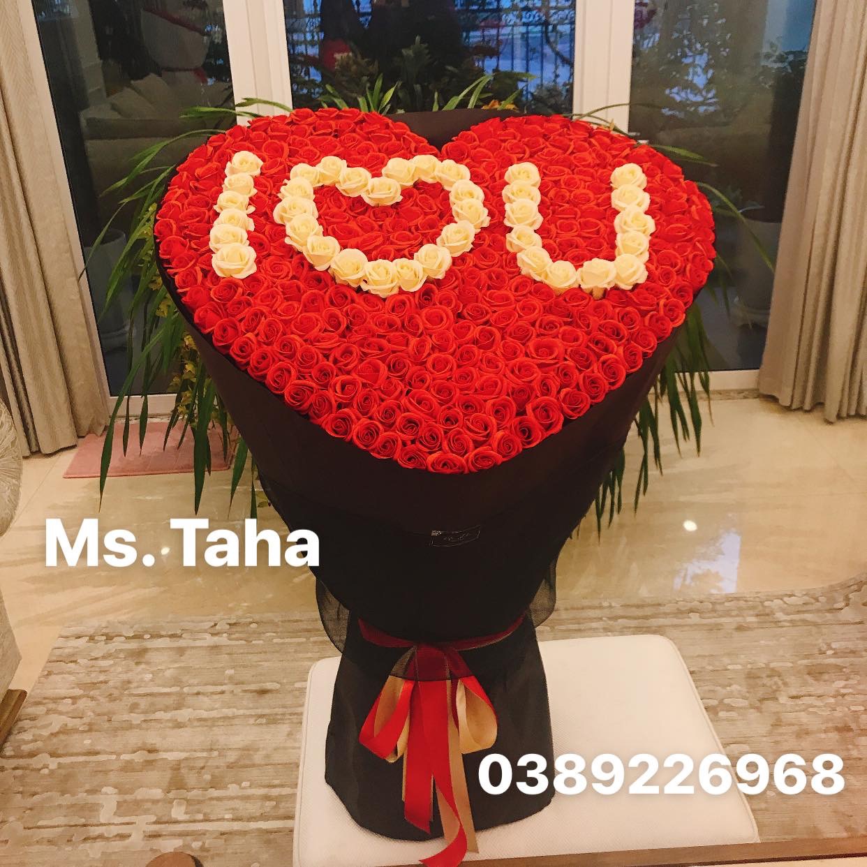300 bông trái tim-chữ I LOVE U - Ms.Taha- Tiệm Hoa Hồng Sáp Thơm ...