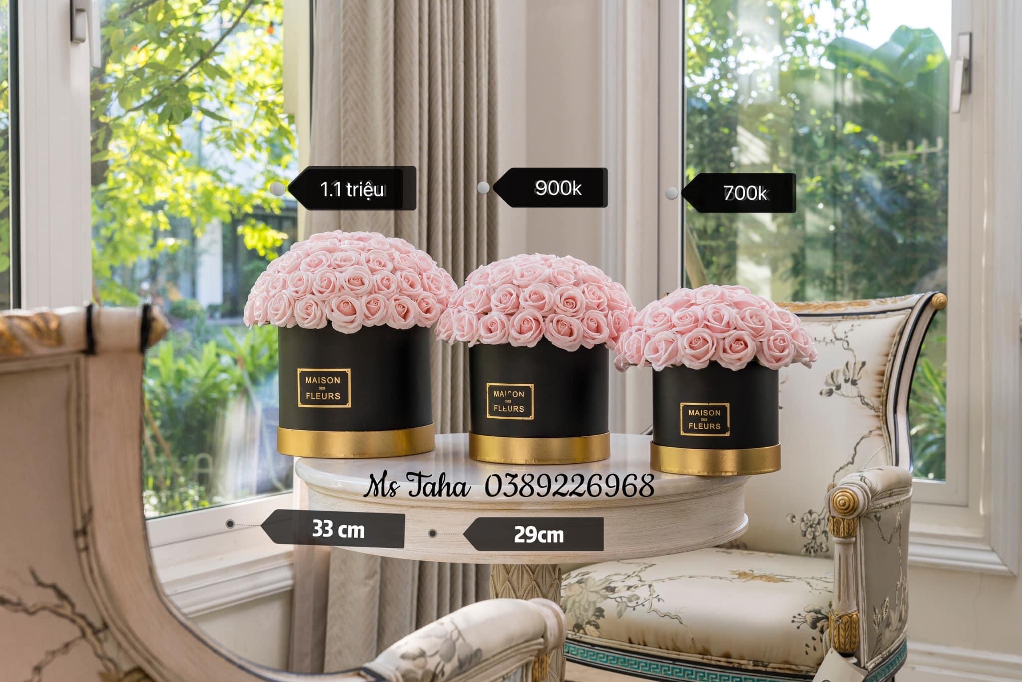 Hộp hình trụ 1.1-Hồng pastel