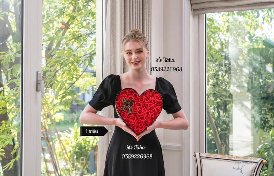 Hộp trái tim nắp kín-Đỏ