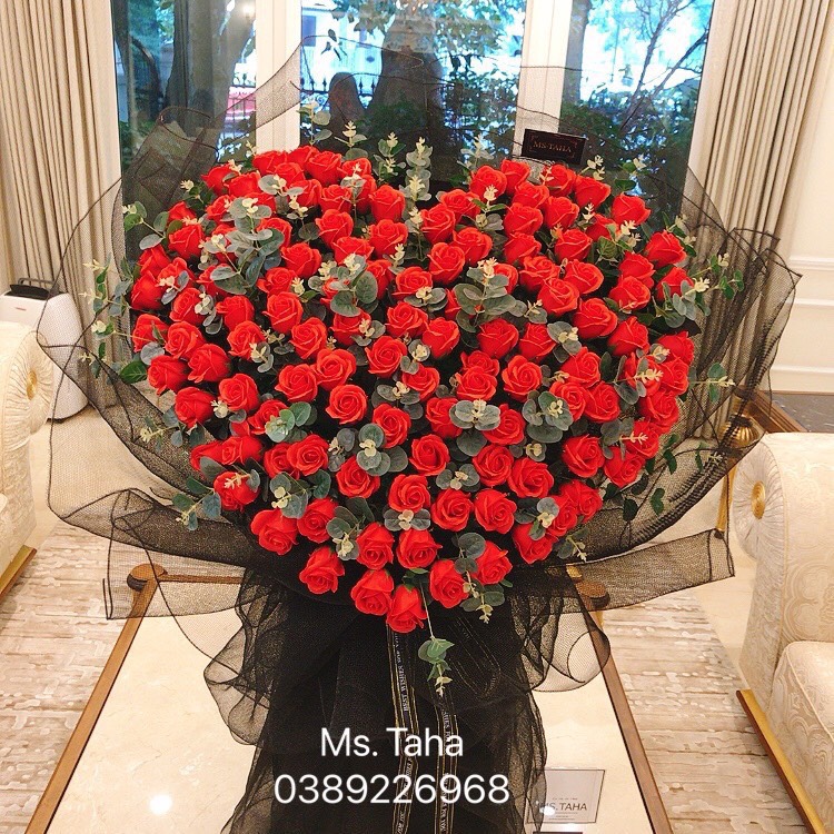 Bó hồng tim lá 3.5X