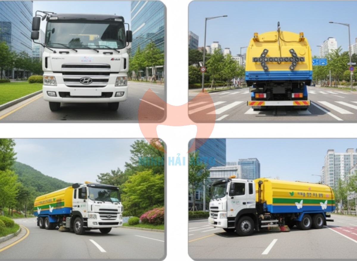 Xe quét đường hút bụi rác 10 khối Shinjeong -1
