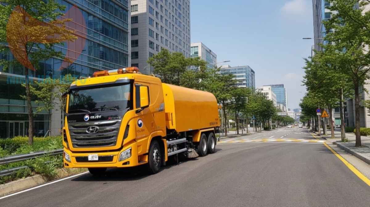 Xe quét đường 10 khối Hyundai Nhập khẩu Hàn Quốc- 1