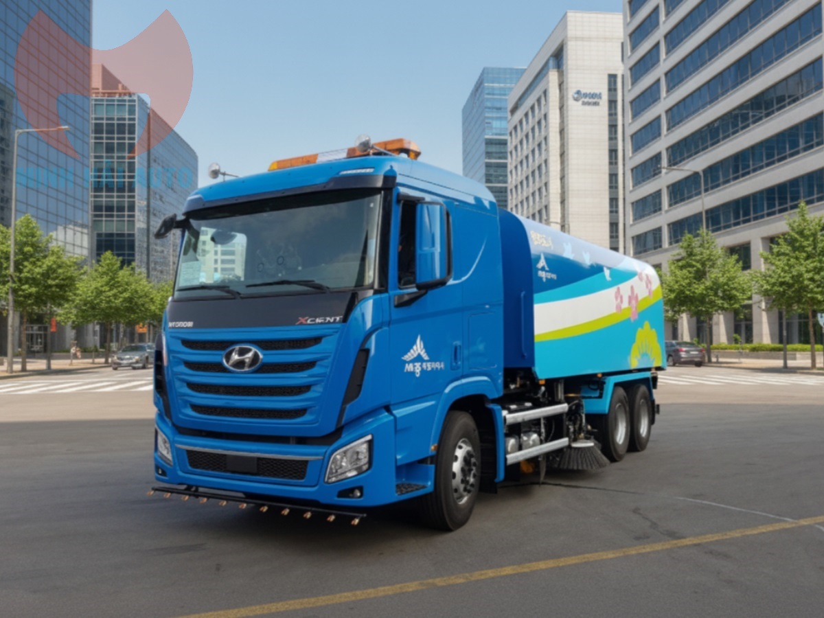 Xe quét đường 10 khối Hyundai Nhập khẩu Hàn Quốc- 2
