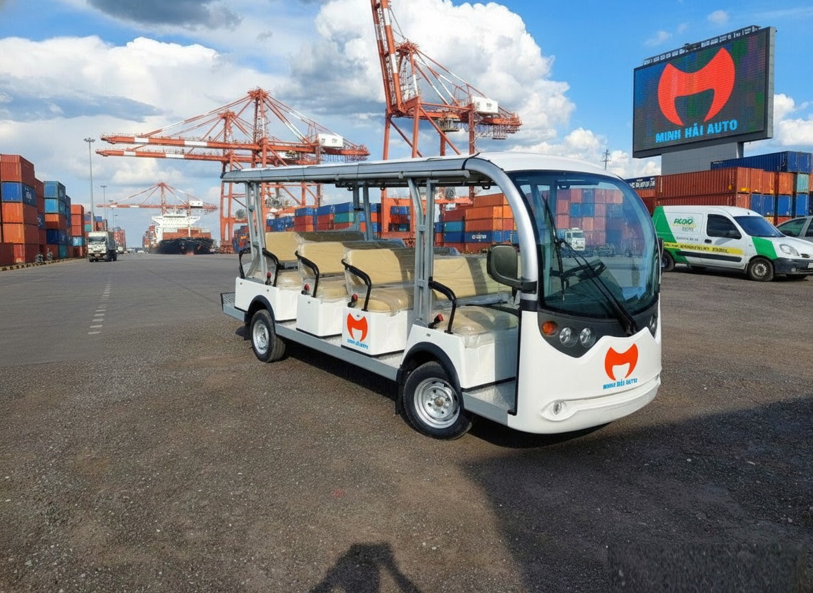 Giá bán xe điện tham quan du lịch chở người bốn bánh- LVtong 14 chỗ - 1