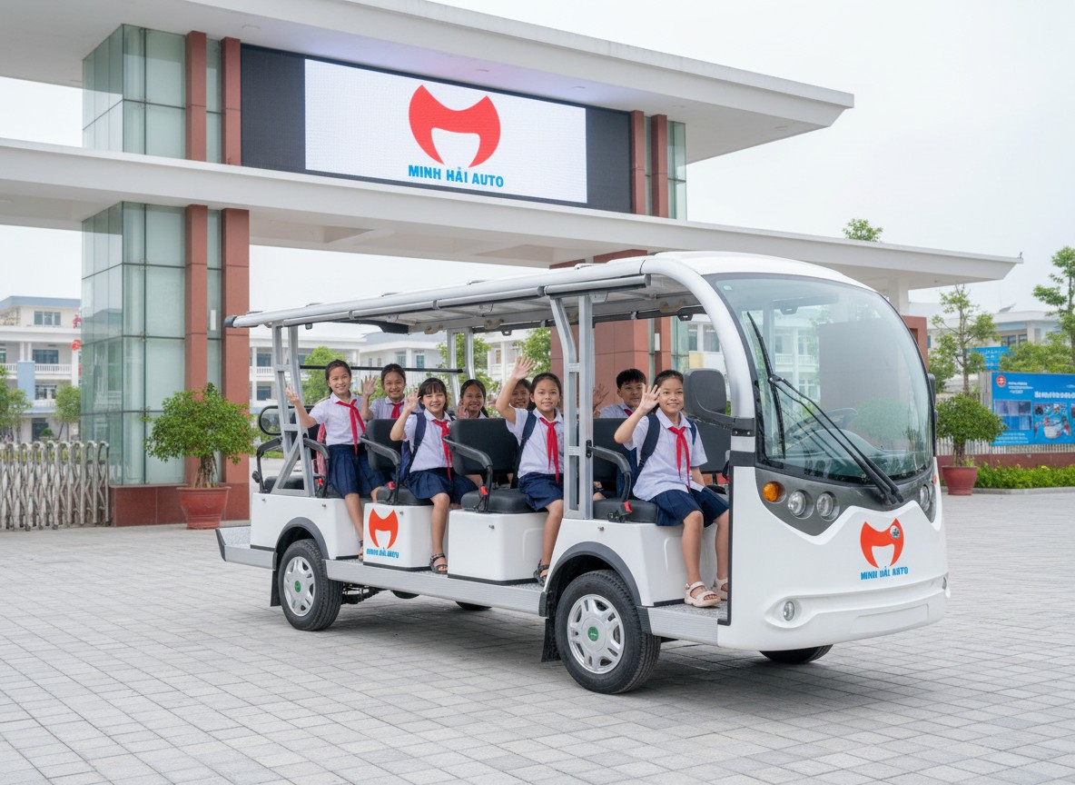 Giá bán xe điện tham quan du lịch chở người bốn bánh- LVtong 14 chỗ - 3