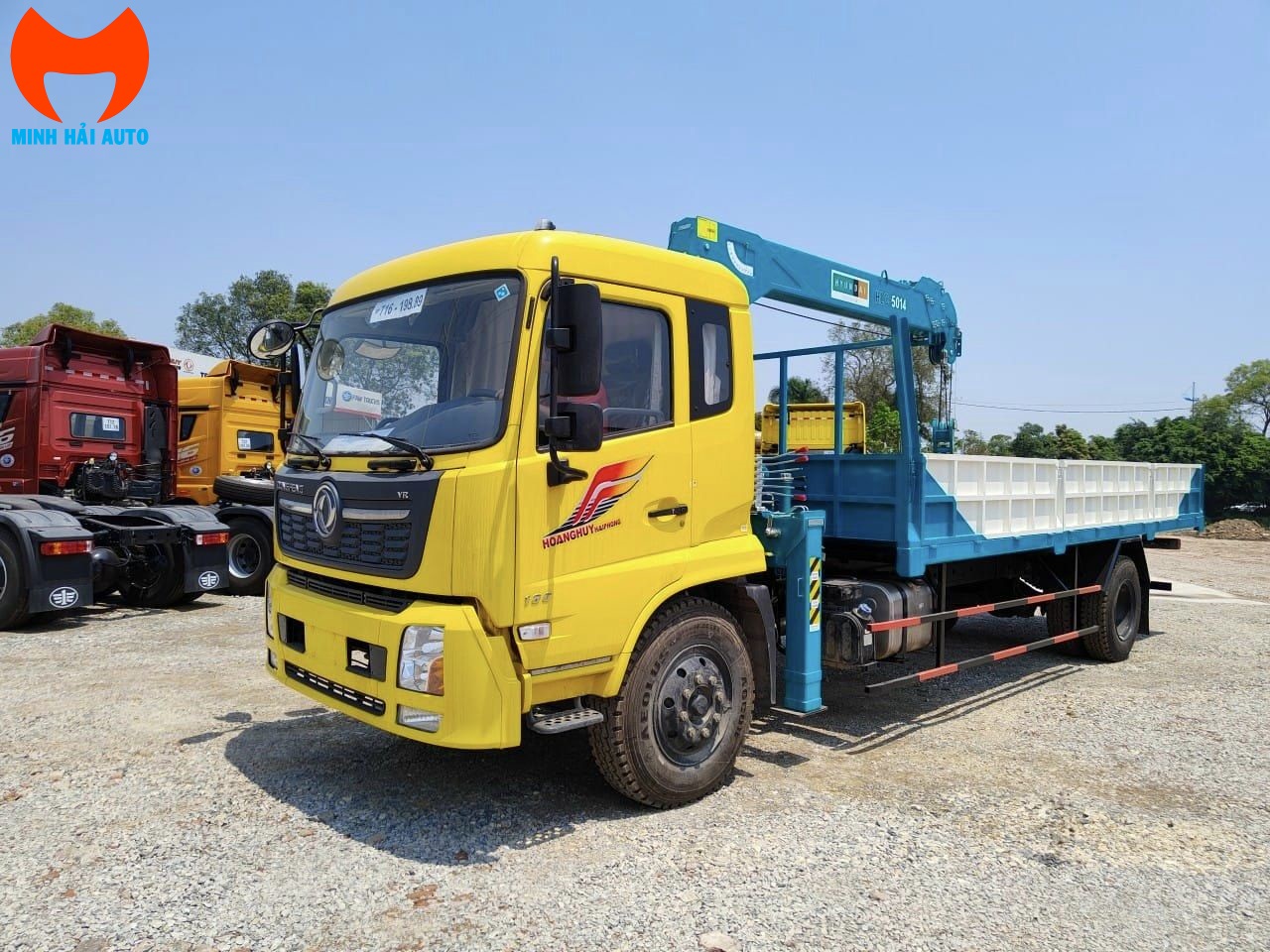 Xe tải gắn cẩu tự hành 5 tấn Dongfeng B180- Hyundai Everdigm HLC-5014-1