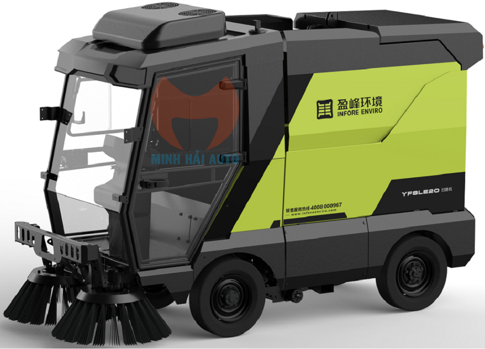Xe quét đường hút bụi rác 1 khối chạy điện Zoomlion-1