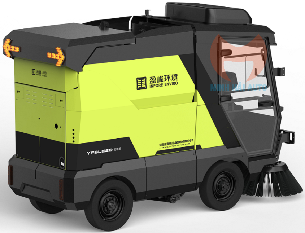 Xe quét đường hút bụi rác 1 khối chạy điện Zoomlion-2