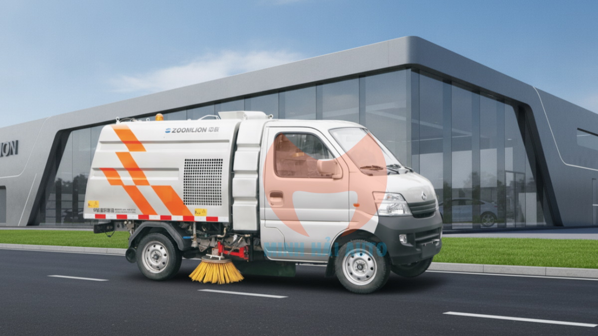Xe quét đường hút bụi rác 2 khối Zoomlion- 1