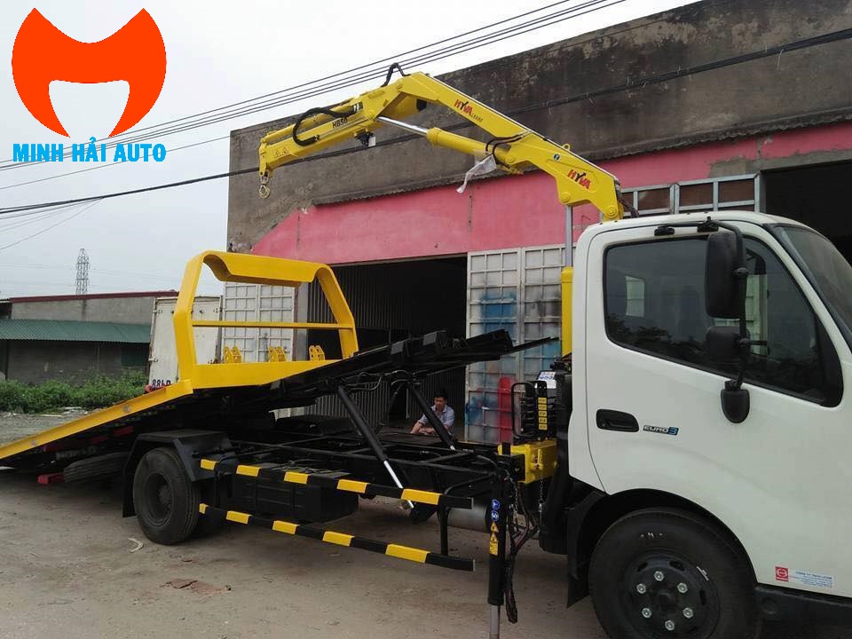 Xe cứu hộ 3 chức năng Hino lắp cẩu Hyva 2.5 tấn