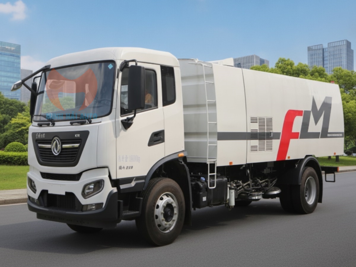 Xe quét đường hút bụi rác 8 khối Fulongma Dongfeng - 1